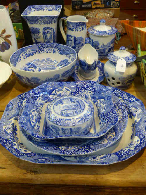 Collection of Spode Blue 'Italian' pattern wares and a Royal Doulton Booth's 'Real Old Willow'