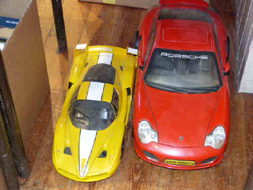 New Bright Porsche remote control car and another remote control car (2)