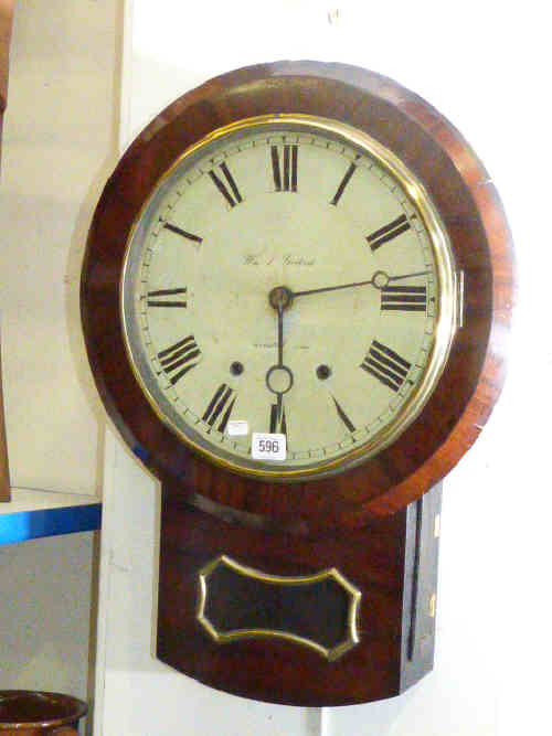 Victorian mahogany cased wall clock