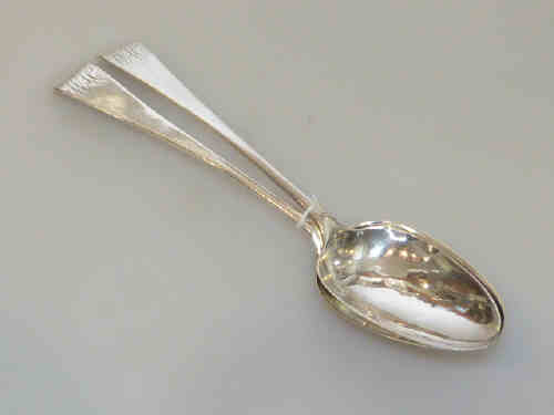 Pair Newcastle silver Langlands and Robertson tablespoons, circa 1780's
