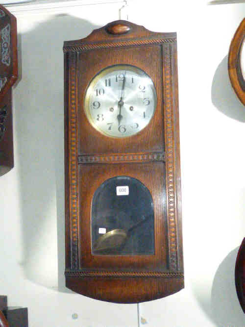 1920's/30's oak cased wall clock