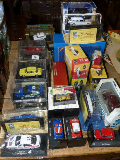 A collection of diecast model vehicles