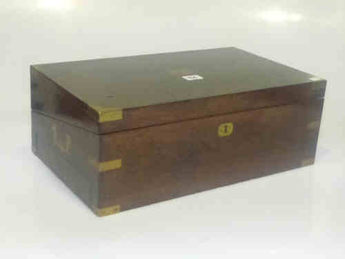 Victorian rosewood brass bound desk box.