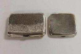 Two silver cigarette cases. (2)   CONDITION REPORT:  Fair condition, some knocks but mostly fine.