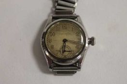 A mid twentieth century steel Rolex Oyster wrist watch.   CONDITION REPORT:  Good condition