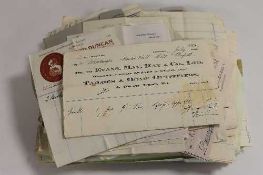A fascinating collection of early twentieth century receipts from London outfitters and other