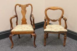 Two nineteenth century style miniature armchairs, height 50 cm. (2)   CONDITION REPORT:  Good