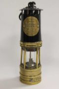 A Hailwood & Ackroyd five-bar type O1B miner's lamp, numbered 162, height 26 cm.   CONDITION REPORT: