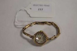 A 9ct gold Lady's Tudor wrist watch.   CONDITION REPORT:  15.5g gross. Good condition.