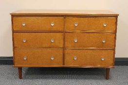 A 1950's Laszlo Hoenig six drawer chest,width 115 cm.   CONDITION REPORT:  Good condition.