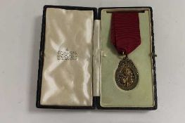 A silver gilt Order of the Bath neck pendant, on original ribbon, London 1944, in original Garrard's
