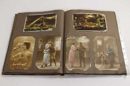 An early twentieth century album of postcards of WW I and military interest amongst many other