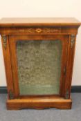 A Victorian inlaid mahogany ormolu mounted pier cabinet, width 79 cm.   CONDITION REPORT:  With
