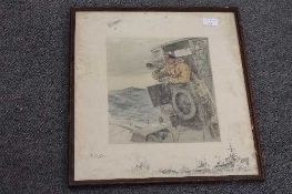 After Charles Johnson Payne (Snaffles) : T.B.D. s 'The Beef Convoy', reproduction in colours, signed