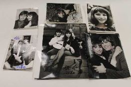 Esther and Abi Ofarim - eight signed  monochrome press photographs. (8)   CONDITION REPORT:  Good