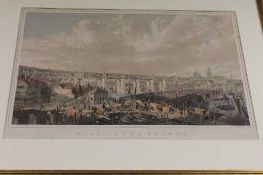 After John Wilson Carmichael : High Level Bridge, Newcastle Upon Tyne,  tinted lithograph by G.
