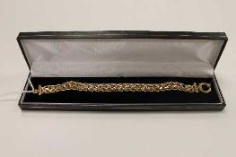 A 9ct gold link bracelet, 13.2g.   CONDITION REPORT:  Good condition.