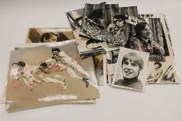 The Monkees - A collection of eleven signed monochrome photographs, together with two other later