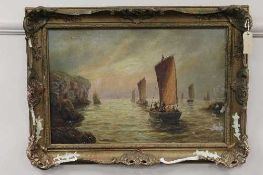 Bernard Benedict Hemy : Coming in with the day's catch, oil on canvas, signed, 40 cm x 60 cm,