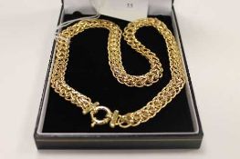 A 9ct gold link necklace, 29.8g.   CONDITION REPORT:  Good condition.