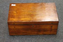 A nineteenth century mahogany writing box, width 43.5 cm.    CONDITION REPORT:  Fair condition, some