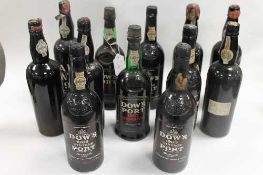 A collection of twelve bottles of vintage port - Dow's 1983,1967 reserve, Dalva 1963 and others. (