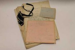 Manfred Von Richtofen  (Red Baron) - Two German autograph book pages both fully signed by