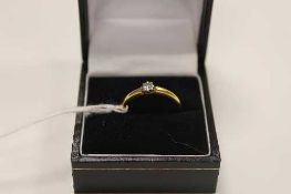 A 22ct gold diamond solitaire ring.   CONDITION REPORT:  Good condition.