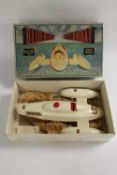 A Sutcliffe Bluebird II Speedboat, boxed, with key, together with Sutcliffe Sea Wolf Atomic