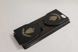 A Victorian book-slide with silver-plated mounts. CONDITION REPORT: Good condition.