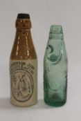 An advertising stoneware bottle by Buchan Edinburgh,  'R Emmerson, The Doctor's Stout Newcastle on