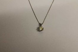 An 18ct white gold diamond solitaire pendant, approximately 1.1ct. CONDITION REPORT: Good