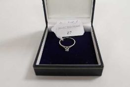 An 18ct white gold diamond solitaire ring, 0.25ct. CONDITION REPORT: Good condition.
