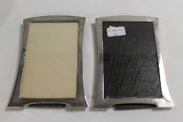 A pair of silver photograph frames, Birmingham. (2) CONDITION REPORT: Fair condition, with wooden