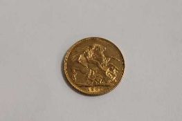 A gold full sovereign - 1907. CONDITION REPORT: Good condition.