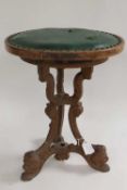 A nineteenth century cast based stool, height 43 cm. CONDITION REPORT: Fair condition with some