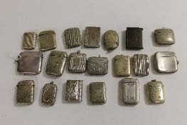 A collection of twenty Victorian and later vesta cases. (20) CONDITION REPORT: Mostly silver plated,