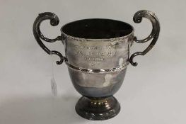 An Irish silver cup 'Bedlington Homing Society Terrier Trophy', Dublin 1904, 32 oz. CONDITION