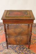 A nineteenth century inlaid walnut ormolu mounted jardiniere table, width 54 cm. CONDITION REPORT: