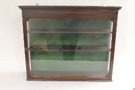 An Edwardian mahogany glazed shop display cabinet, width 79.5 cm. CONDITION REPORT: Good