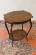 A Victorian inlaid rosewood occasional table, width 58 cm. CONDITION REPORT: Good condition.