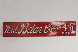 A vintage enamel cigar shop sign, length 76 cm. CONDITION REPORT: Good condition.