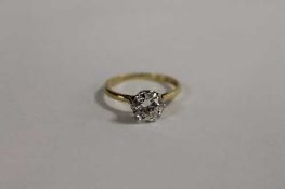 An 18ct gold diamond solitaire ring, approximately 1.5ct. CONDITION REPORT: Good condition, set in