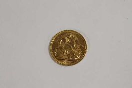 A gold full sovereign - 1906. CONDITION REPORT: Good condition.