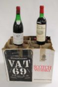 One bottle Chateauneuf -  du - Pape 1955, together with ten other bottles of various red wines. (11)
