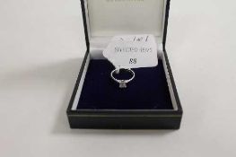 An 18ct white gold diamond solitaire ring, 0.4ct. CONDITION REPORT: Good condition.
