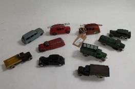 A collection of Meccano Dinky diecast vehicles to include No25a Wagon; No25K Streamlined Fire