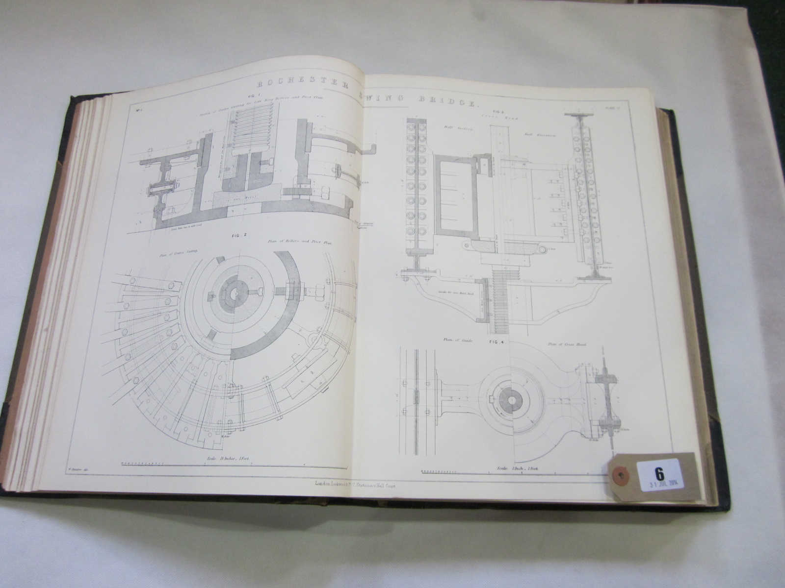 HUMBER WILLIAM.  A Complete Treatise on Cast & Wrought Iron Bridge Construction. Plate vol. only