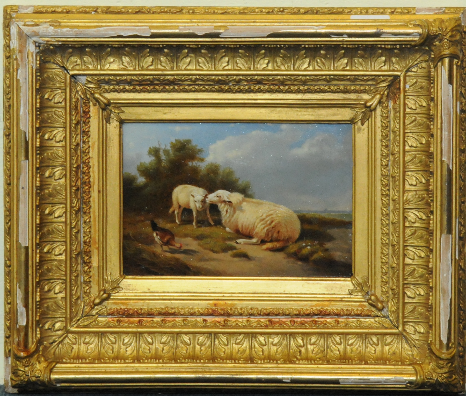 19TH CENTURY DUTCH SCHOOL - H. VANDO....
Landscape with sheep.
Oil on panel. 5¼" x 7½".
Indistinctly