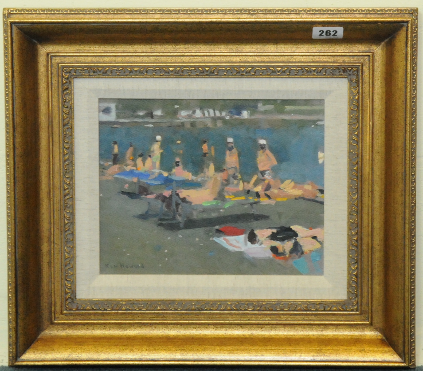 KEN HOWARD.
"Morning Beach, Volcano".
Oil on board. 8" x 10".
Signed, inscribed with title on